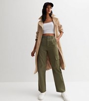 New Look Olive Slim Fit Cargo Trousers